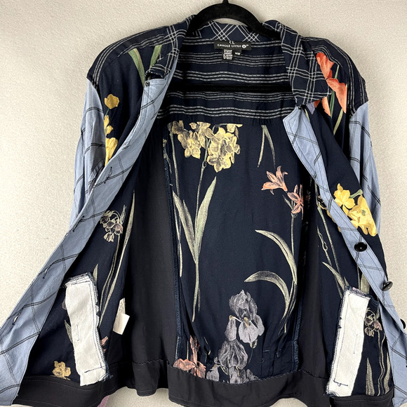 Carole Little Jacket Womens 14W Floral Mixed Print Media Art to Wear Artsy - Picture 5 of 16